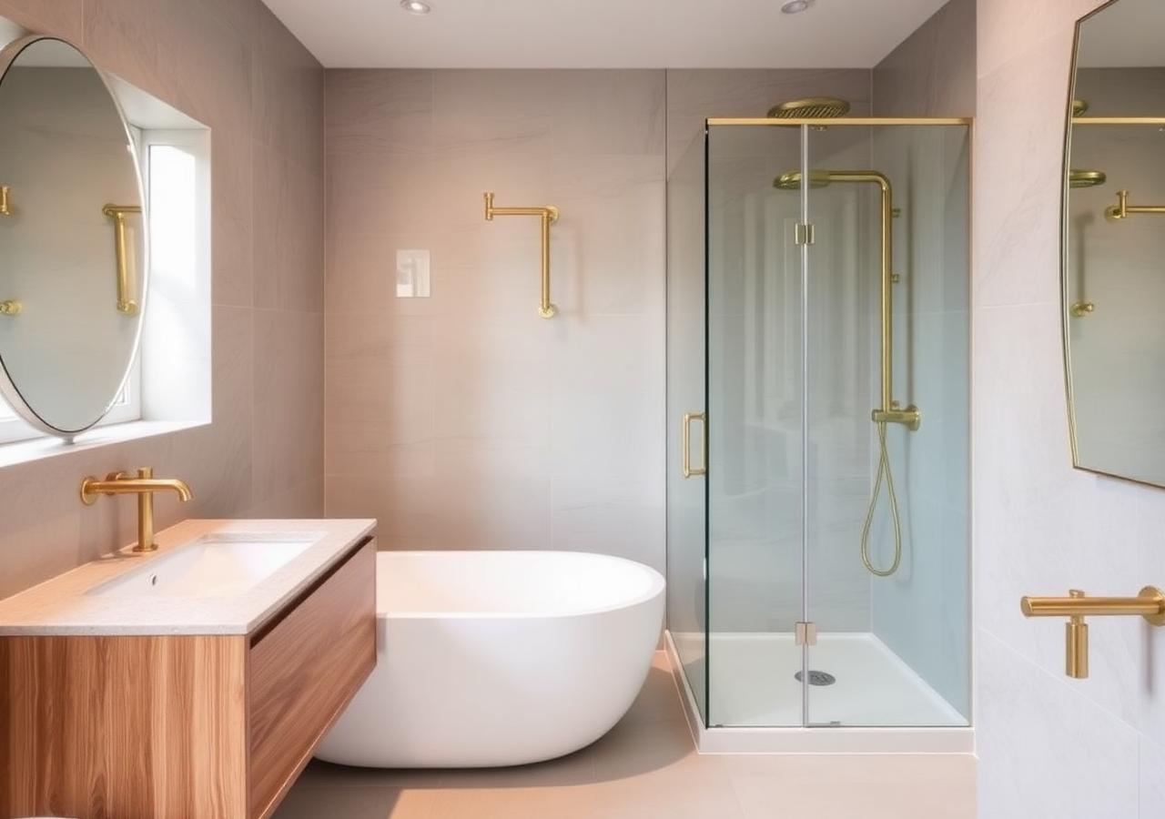 Family bathroom, fully tanked — after
