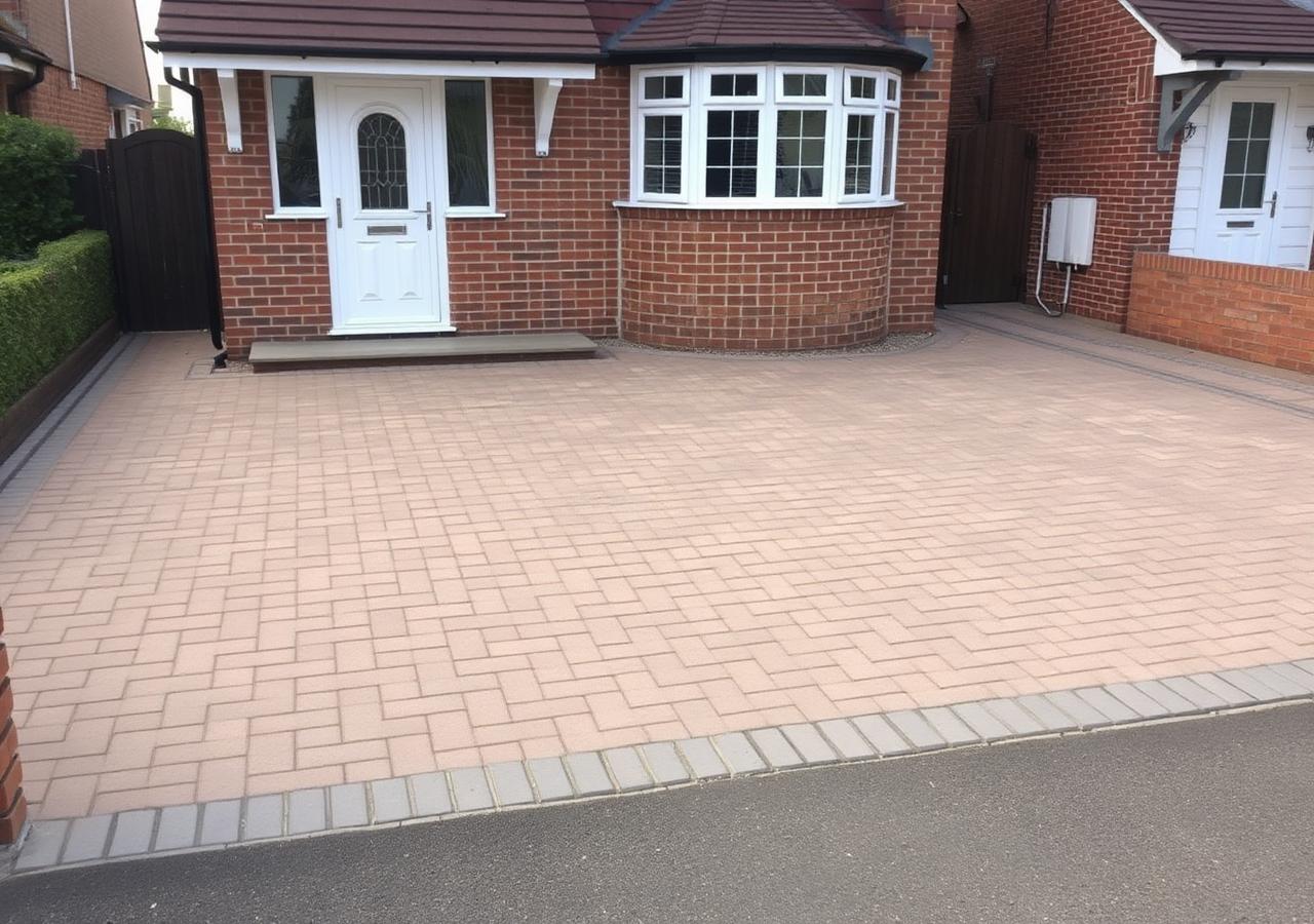 Block paved driveway in Watford, WD24