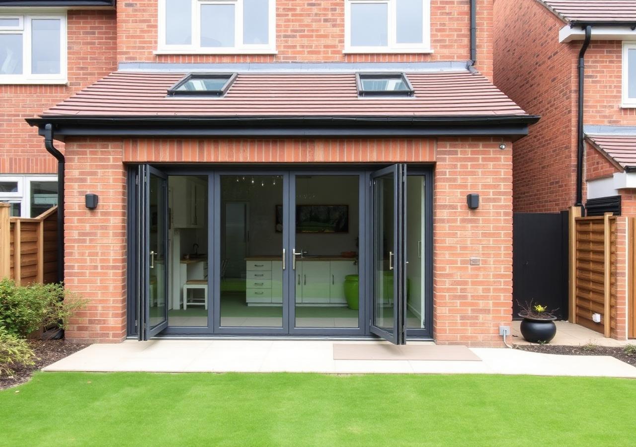 Rear extension with bifolds in Pinner, HA5